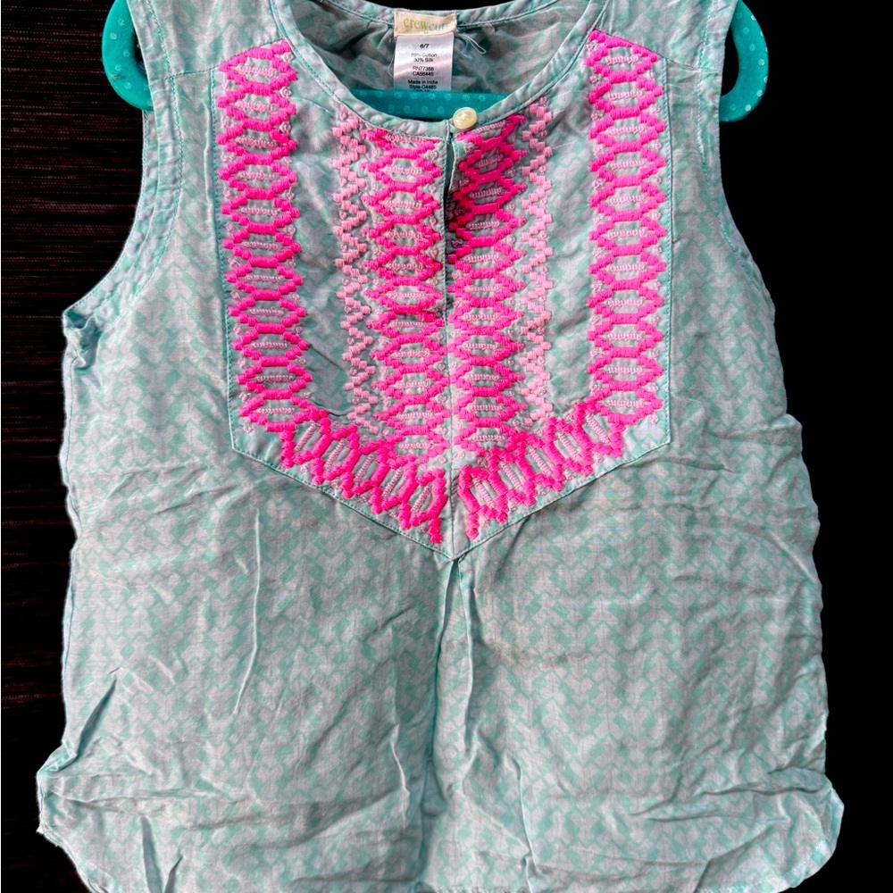 Crewcuts Lot of 2 Tops Girls Size 6-7